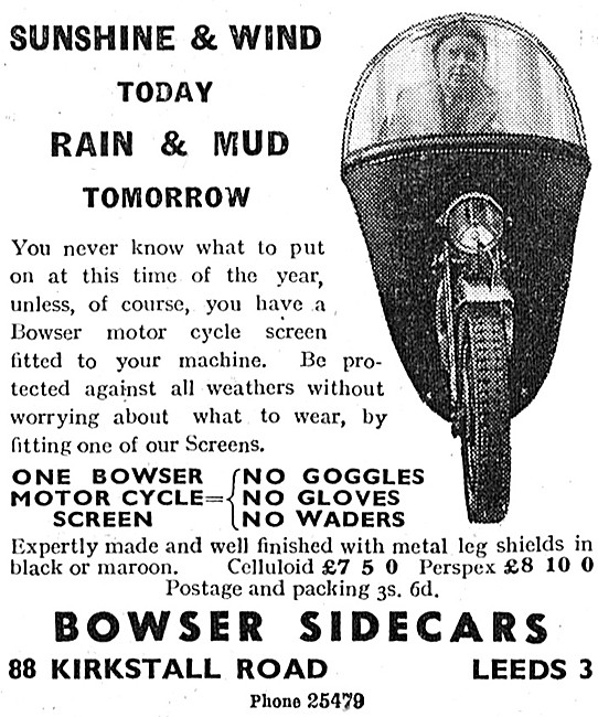 1949 Bowser Sidecars & Motor Cycle Fairings                      