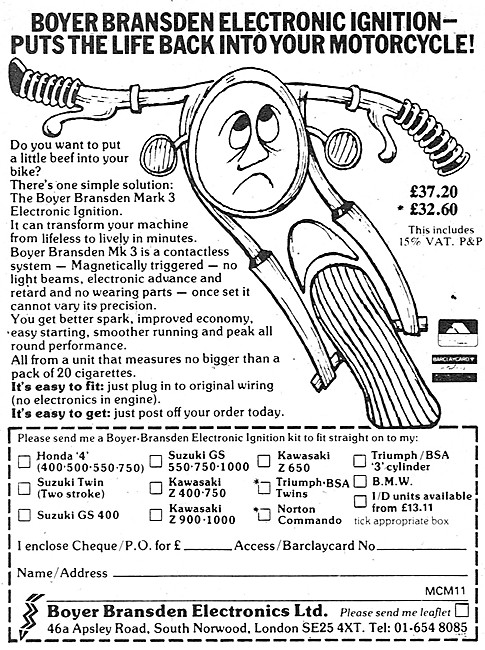 Boyer-Bransden Electronic Ignition                               