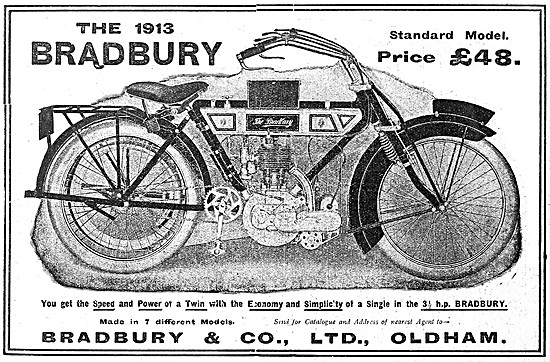 Bradbury Motor Cycles - 1912 3.5 hp Bradbury Motor Cycle         
