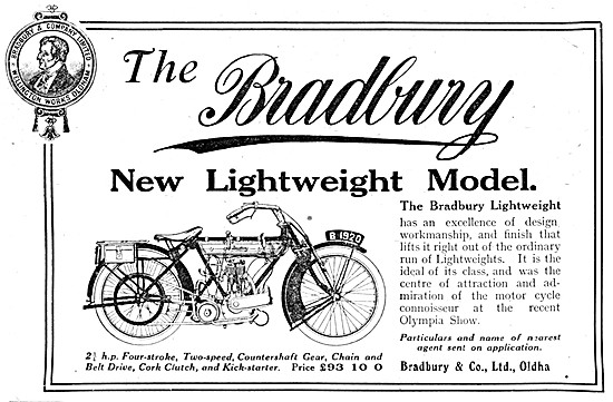 1920 Bradbury 2.5 hp Motor Cycle                                 