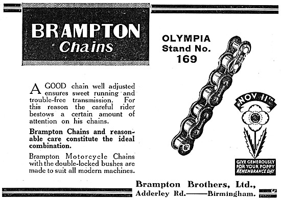 Brampton Chains - Brampton Motor Cycle Chains 1930               