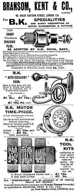 Bransom Motor Cycle Accessories - Bransom Kent Spark Plugs       