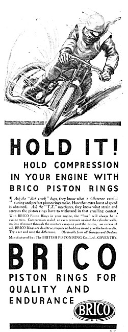 Brico Motor Cycle Piston Rings 1930                              