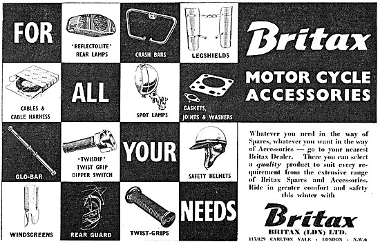 Britax Motor Cycle Accessories & Spares                          