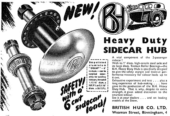 British Hub Heavy Duty Sidecar Hub                               