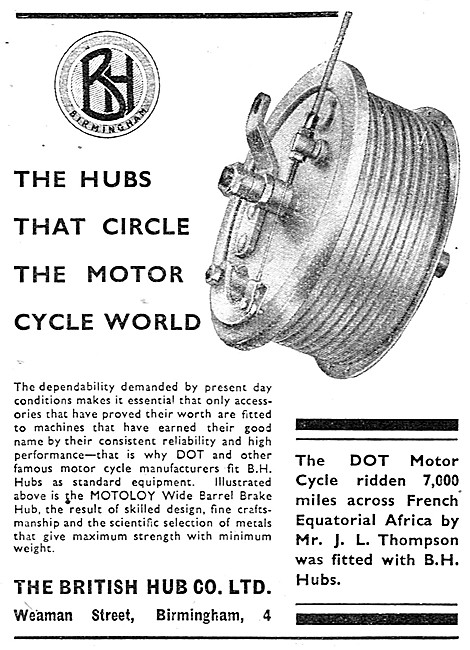 British Hub Motoloy Motor Cycle Wheel Hub                        