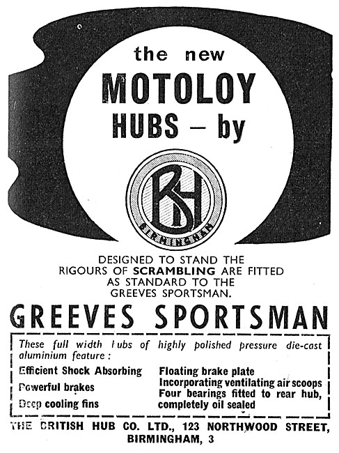 British Hub Motoloy Motor Cycle Hubs                             