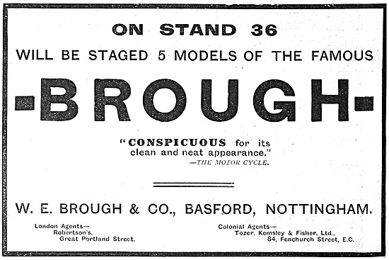 Brough Motor Cycles 1912 Advert                                  