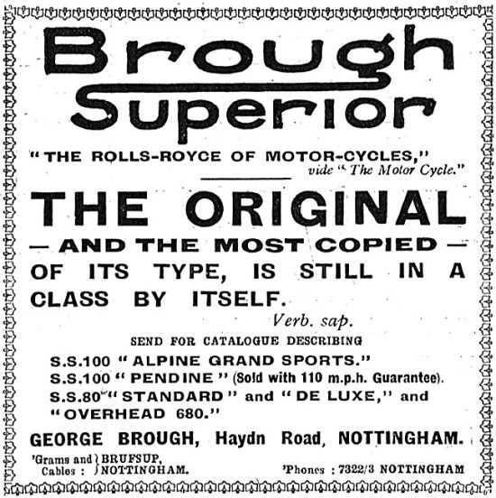 1926 Brough Superior                                             