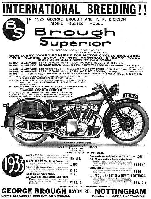 1933 Brough Superior SS-100                                      