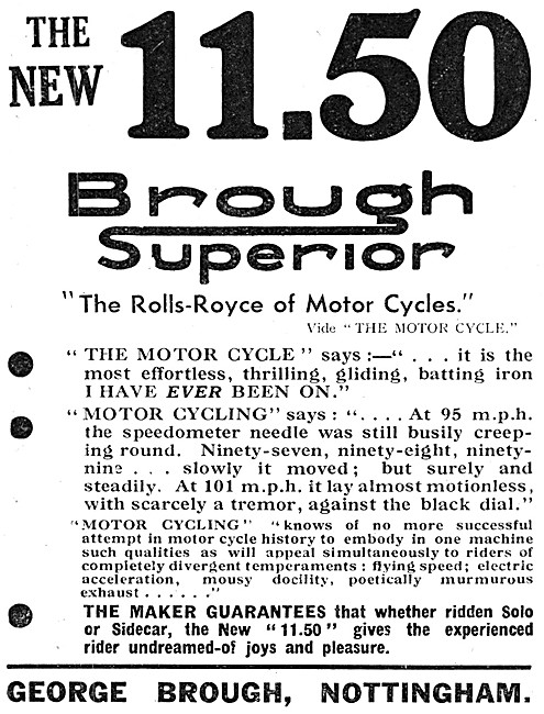 1933 Brough Superior 11.50                                       