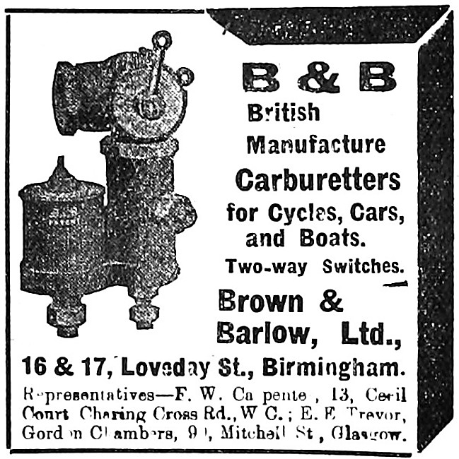 Brown & Barlow Carburetters - B.& B.Carburetters                 