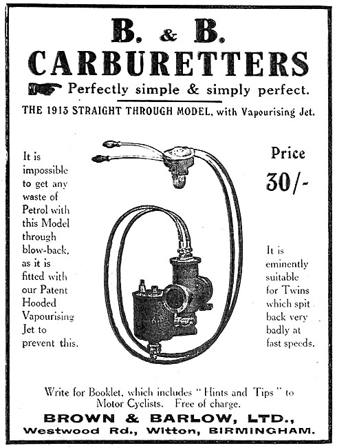 Brown & Barlow Carburetters - B.& B.Carburetters                 