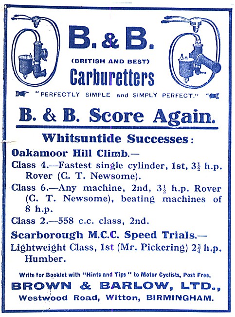 Brown & Barlow Carburetters - B.& B.Carburetters                 