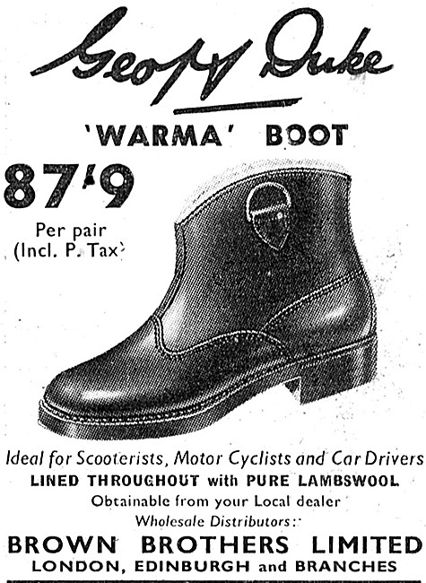 Brown Brothers Motor Cycle Boots - Geoff Duke Warma Boot         