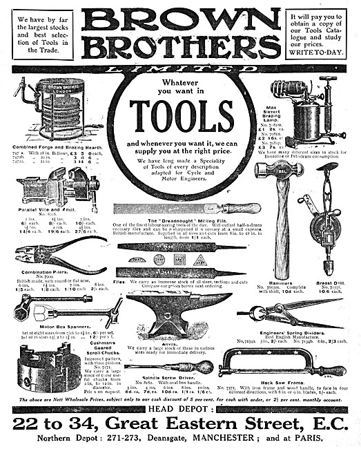 Brown Brothers Motor Cycle Tools & Accessories                   