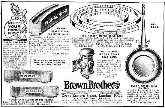 Brown Brothers Motor Cycle Accessories                           