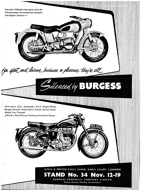 Burgess Motor Cycle Silencers                                    
