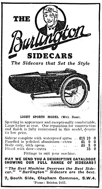 1927 Burlington Light Sports Sidecar (With Door)                 