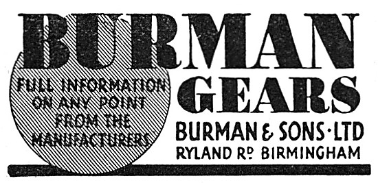 Burman Gears - Burman Gearboxes 1932                             