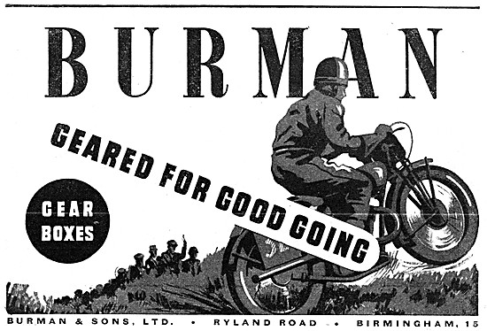 Burman Gears - Burman Gear Boxes 1949 Advert                     