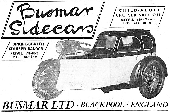 1949 Busmar Cruiser Saloon Sidecar                               