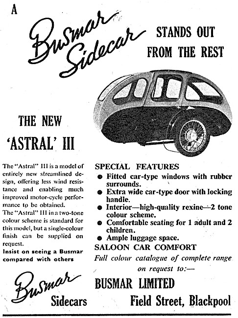 Busmar Astral III Sidecar                                        