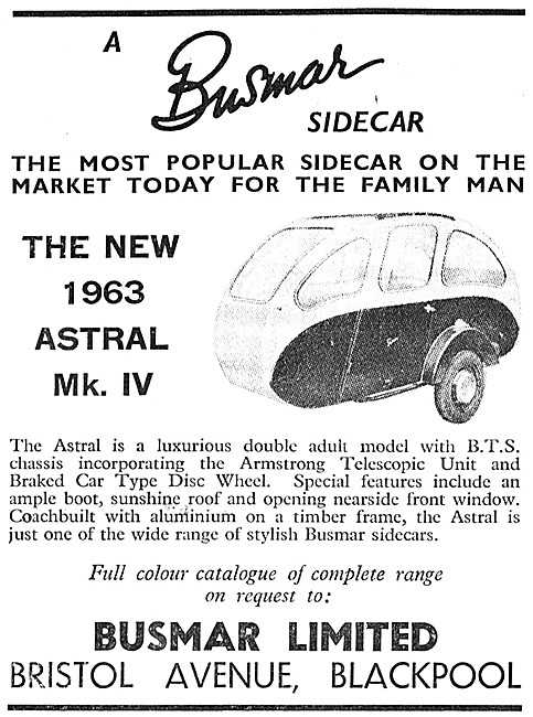 1963 Busmar Astral Mk.IV Sidecar                                 