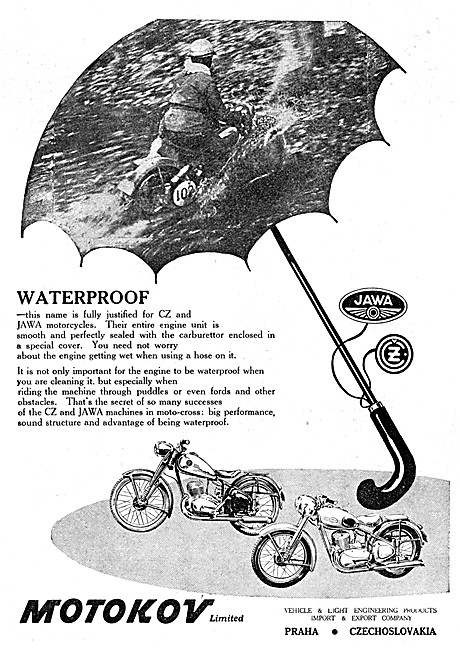 CZ Motorcycles - Jawa CZ Motorcycles 1951 Advert                 