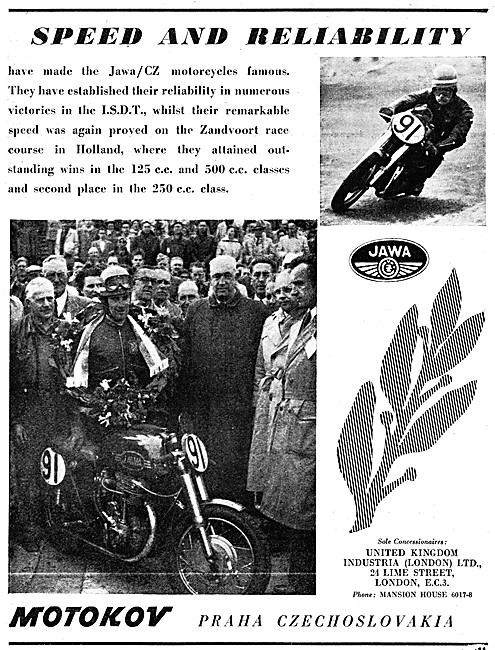 1954 Jawa/CZ Motorcycles - CZ 175 Jawa 500 cc                    