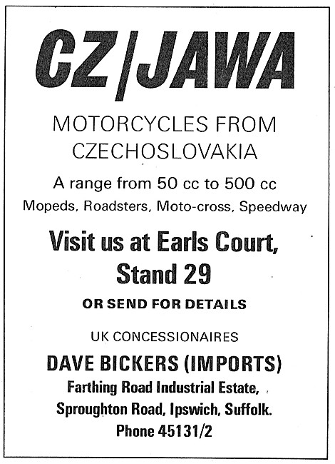 1972 CZ Motorcycles - CZ 175 - Jawa Motor Cycles                 