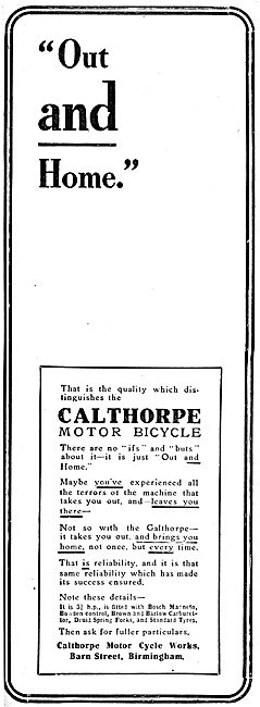 1911 Calthorpe Motor Cycles                                      