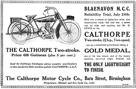 1920 Calthorpe Two-Stroke Motor Cycle                            