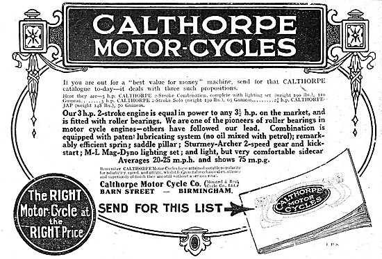 Calthorpe Motor Cycles - Calthorpe 3 hp Two-Stroke               
