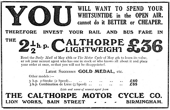 1922 Calthorpe 2.5 hp Motor Cycle                                