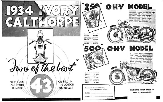 Calthorpe Ivory Motor Cycles                                     