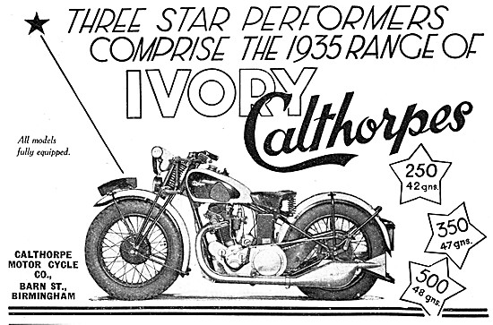 1934 Calthorpe Ivory 500 cc  Motor Cycle                         