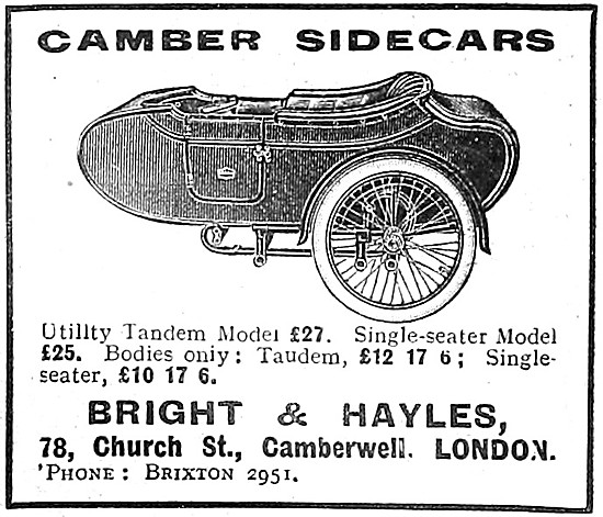 Camber Sidecars 1921                                             