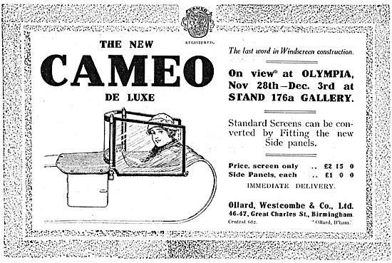 1921 Cameo Sidecar Windscreens & Side Panels                     