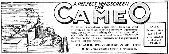 Cameo Sidecar Windscreens                                        