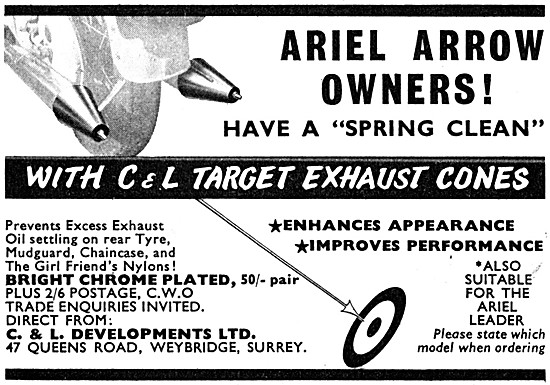 C.&.L.Ariel Arrow Target Exhaust Cones                           