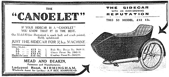 1912 Canoelet S3 Sidecar                                         