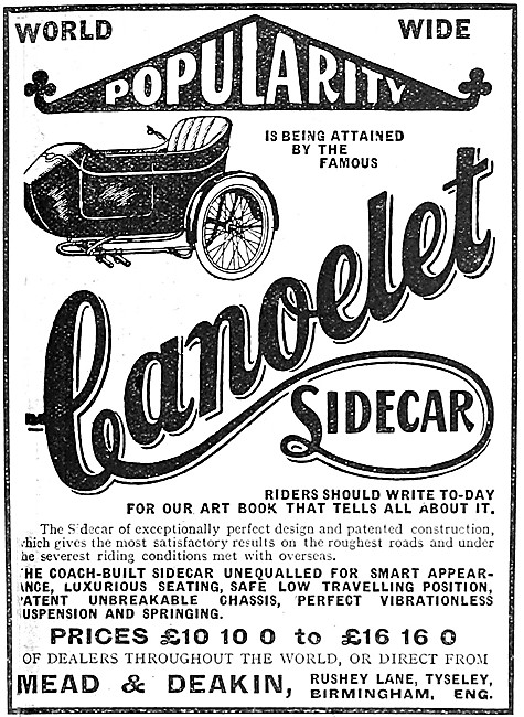 Canoelet Sidecars                                                
