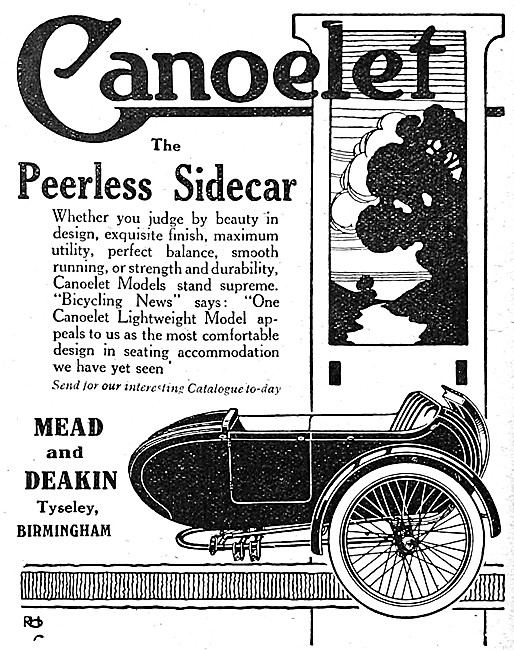 Canoelet Sidecars - Canoelet Peerless Sidecar 1921               
