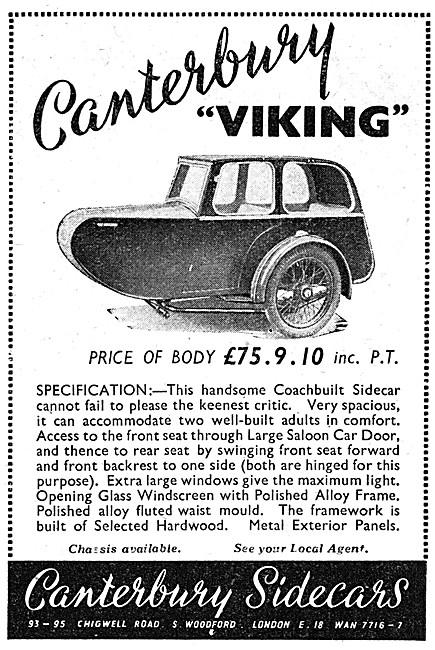 Canterbury Viking Sidecar                                        