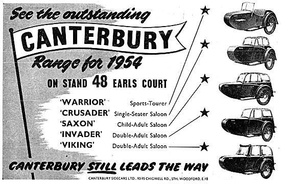 Canterbury Sidecar Range 1953                                    