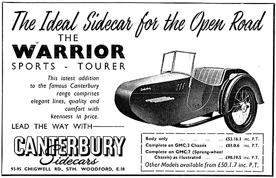 Canterbury Warrior Sidecar                                       