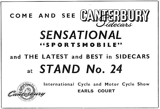 1956 Canterbury Sportsmobile Sidecar                             