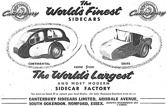 1958 Canterbury Continental Sidecar - Canterbury Snipe Sidecar   