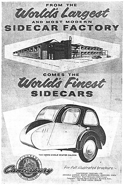 1958 Canterbury Hawk Sidecar                                     